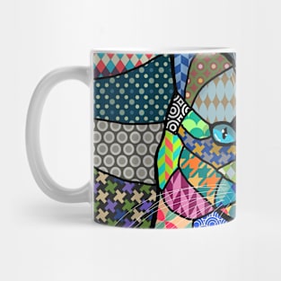 Multicolor Patterns Cat 691 Mug